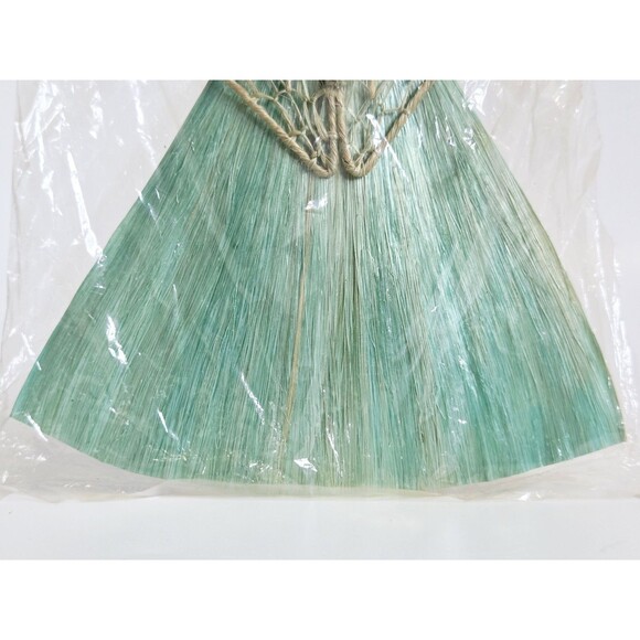 Abaca Flat Angel Praying Ornament Blue Natural Fiber Handcrafted Philippines 9" - Picture 3 of 9